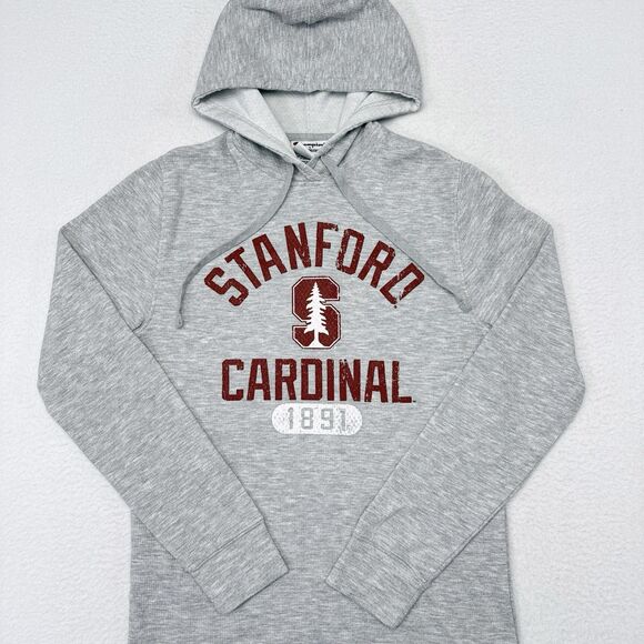 Stanford Cardinal Hoodie Sweatshirt Womens Size Small Gray Champion Pullover - Picture 1 of 10